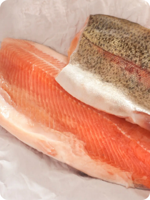 Trucha arcoiris fileteada